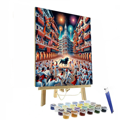 San Fermin Festival - Pamplona Painting By Numbers Kit