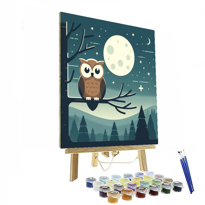 Mystic Night Owl DIY Paint By Numbers