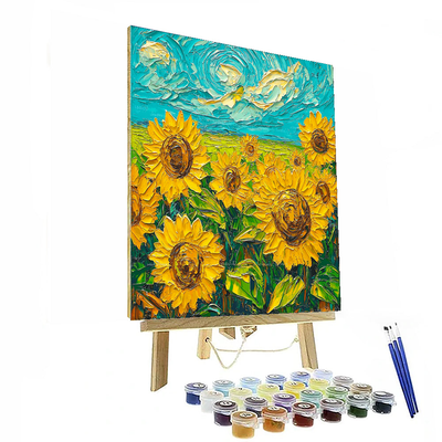 Vincent Van Gogh Inspired Sunflower Fields Delight  Paint By Numbers Kits