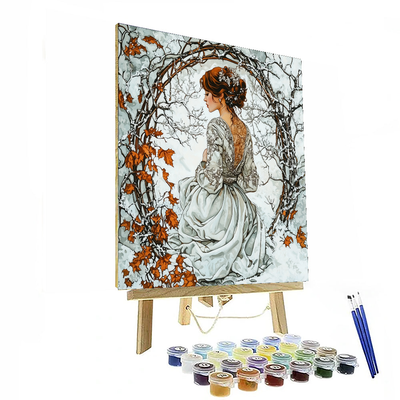 Alphonse Mucha Inspired Frosted Fantasy  Paint By Numbers Kits