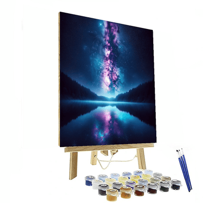 Starlit Galaxy Reflection DIY Paint By Numbers