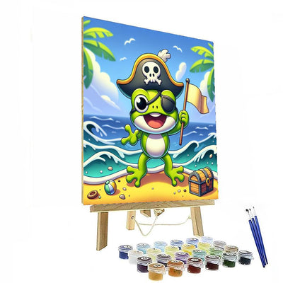 Silly Pirate Frog DIY Paint By Numbers