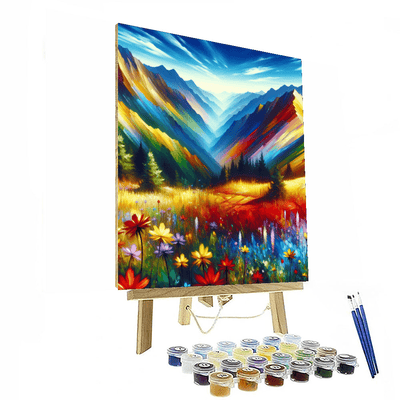 Colorful Mountain Landscape Numbered Painting Kits