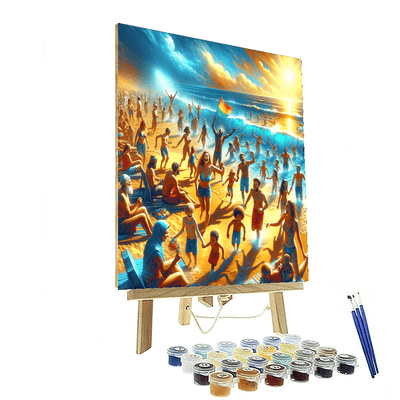 Joyful Beach Day Painting By Numbers Kit