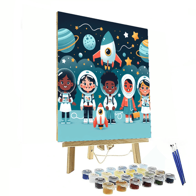 Cosmic Adventures Team Painting Number Kit