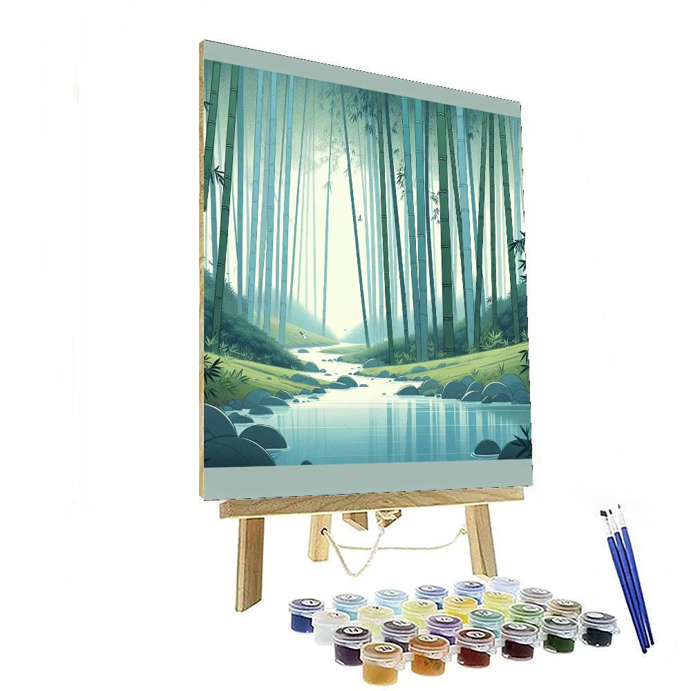 Peaceful Bamboo Forest - DIY Painting By Numbers Kit | Artistry Rack