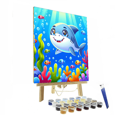 Charming Baby Shark Numbered Painting Kits