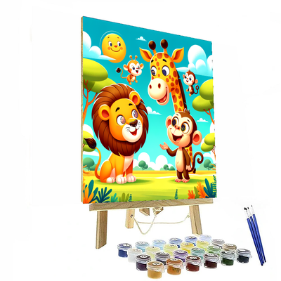 Silly Safari Paint By Numbers Art