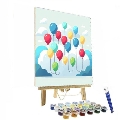 Playful Parade Of Balloons DIY Paint By Numbers