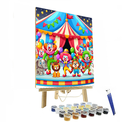 Cute Circus Performance Number Painting