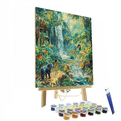 Jungle Book's Mowgli Adventure Puzzle - Disney Inspired Paint By Numbers Art