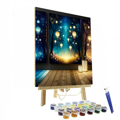 Starlit Night With Lanterns Paint By Numbers Kits