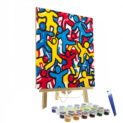 Haring Inspired Festive Patterns  Numbered Painting Kits