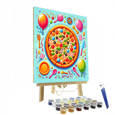 Gigantic Pizza Party Numbered Painting Kits