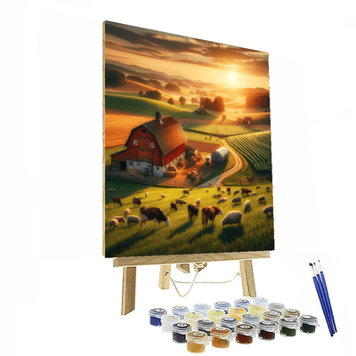 Rustic Farm Charm Painting By Numbers Kit