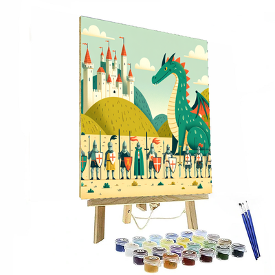 Knights And Dragons Painting By Numbers Kit