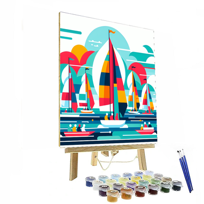 Sailing Regatta Race Painting By Numbers Kit