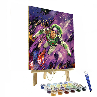 Buzz Lightyear's Galactic Journey Poster - Disney Inspired Paint By Numbers