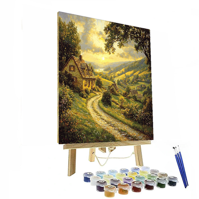 Thomas Kinkade Inspired Charming Country Life  Numbered Painting Kits