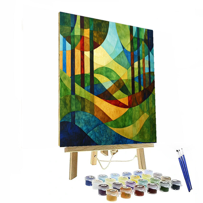 Paul Klee Inspired Abstract Forest Retreat  Painting By Numbers Kit