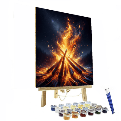 Dancing Flames In The Night Paint By Color