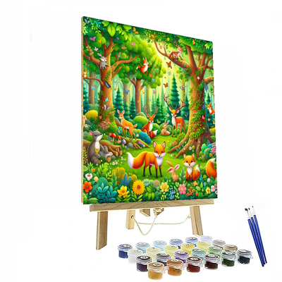 Enchanting Woodland Scene Painting By Numbers Kit