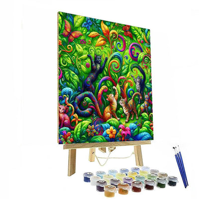 Exotic Feline Fantasy Painting Number Kit