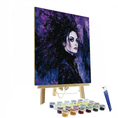 Helena Bonham Carter: Bellatrix's Whimsical Dark Elegance Paint By Color