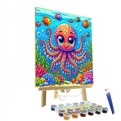 Exploring The Deep Sea With Friendly Octopus Paint By Color