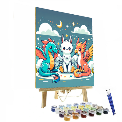 Cute Mythical Beasts DIY Paint By Numbers