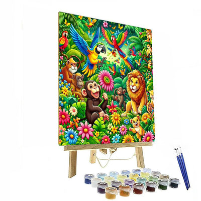 Whimsical Jungle Fun Paint By Numbers Art