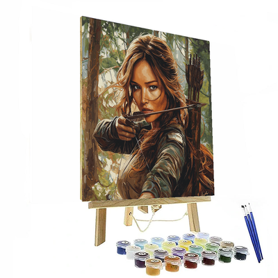 Jennifer Lawrence: The Fierce Flame Of Katniss Everdeen DIY Paint By Numbers