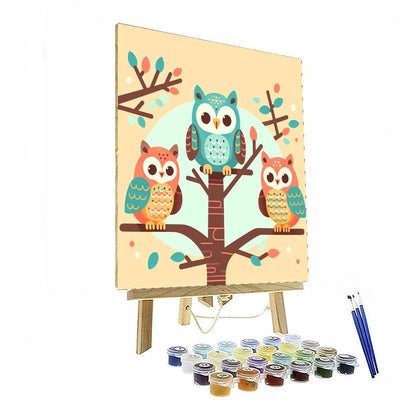 Wise Old Owls Paint By Numbers Art