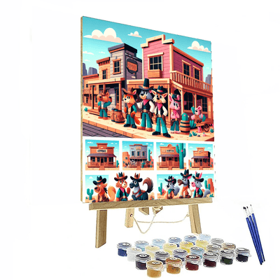 Wild West Showdown Painting Number Kit