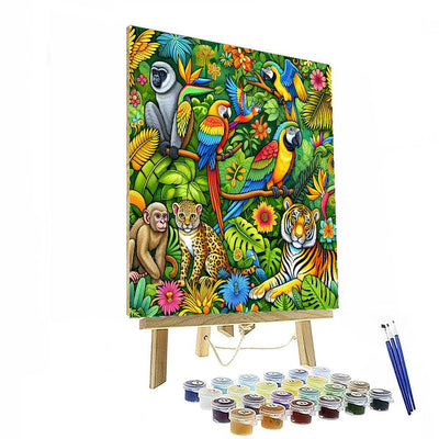 Whimsical Jungle Friends Painting By Numbers Kit