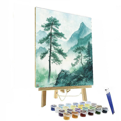 Zhao Mengfu Inspired Whispers Of Misty Pines  Paint By Numbers