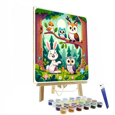 Friendly Woodland Creatures Paint By Numbers Kits