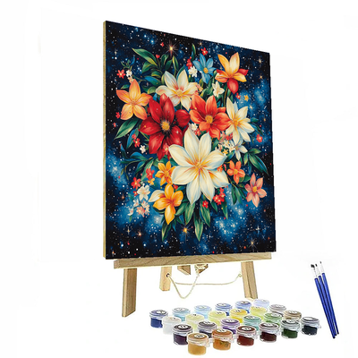 Georgia O'Keeffe Inspired Galactic Floral Symphony  Paint By Numbers