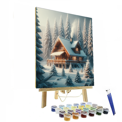 Charming Winter Retreat Painting Number Kit