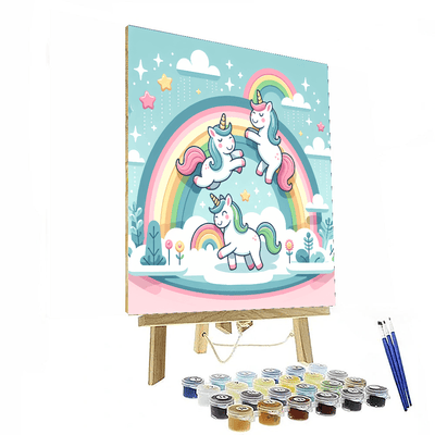 Rainbow Unicorn Dreamland Painting Number Kit