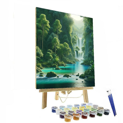 Tropical Waterfall Haven Paint By Color