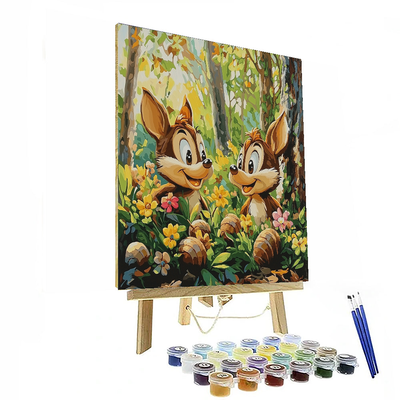 Chip And Dale's Nutty Adventures - Disney Inspired Paint By Numbers Art