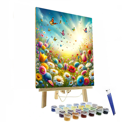 Sunny Spring Meadow Painting By Numbers Kit