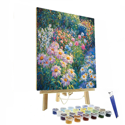 Claude Monet Inspired Colorful Garden Delight  Paint By Numbers Art