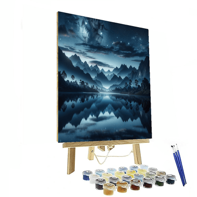 Starlit Mountain Reflections Paint By Number