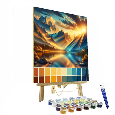 Sunkissed Mountains Painting Number Kit