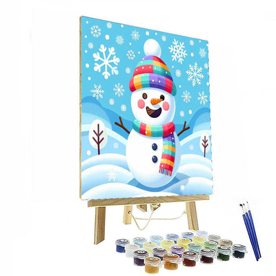 Joyful Snowman Buddy Number Painting