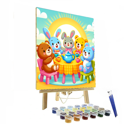 Cuddle Time With Stuffed Friends Painting Number Kit