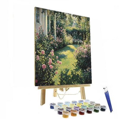 Claude Monet Inspired Victorian Garden Harmony  Number Painting