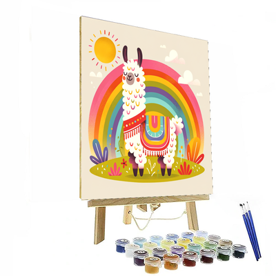 Rainbow Llama Painting By Numbers Kit